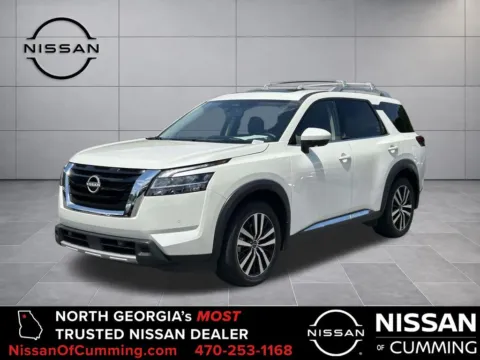 White 2024 Nissan Pathfinder Platinum for sale in Cumming, GA