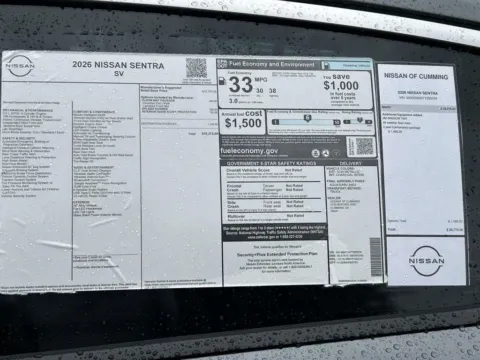 Photos of 2026 Nissan Sentra SV for sale in Cumming, GA at Nissan Of Cumming