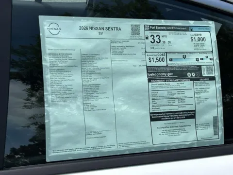 Photos of 2026 Nissan Sentra SV for sale in Cumming, GA at Nissan Of Cumming