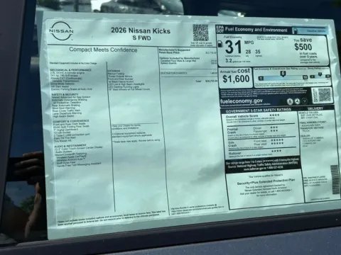 Photos of 2026 Nissan Kicks S for sale in Cumming, GA at Nissan Of Cumming