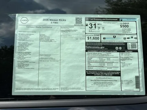 Photos of 2026 Nissan Kicks S for sale in Cumming, GA at Nissan Of Cumming