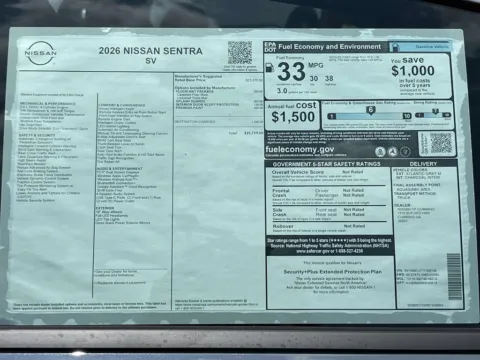 Photos of 2026 Nissan Sentra SV for sale in Cumming, GA at Nissan Of Cumming