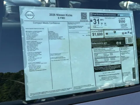 Photos of 2026 Nissan Kicks S for sale in Cumming, GA at Nissan Of Cumming