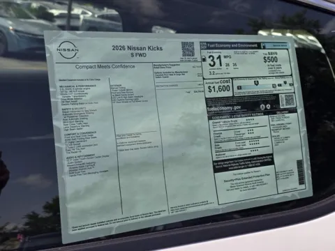 Photos of 2026 Nissan Kicks S for sale in Cumming, GA at Nissan Of Cumming