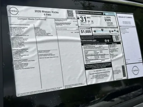 Photos of 2026 Nissan Kicks S for sale in Cumming, GA at Nissan Of Cumming