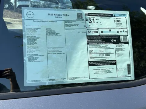Photos of 2026 Nissan Kicks S for sale in Cumming, GA at Nissan Of Cumming