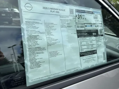 Photos of 2026 Nissan Rogue Platinum for sale in Cumming, GA at Nissan Of Cumming