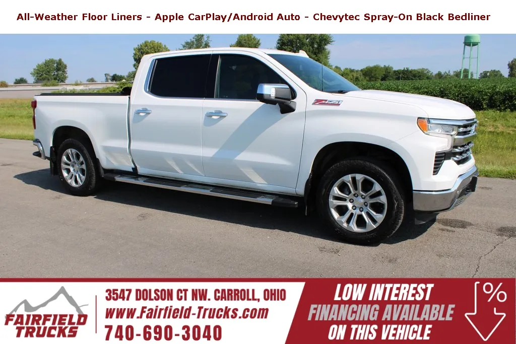 White 2023 Chevrolet Silverado 1500 LTZ for sale in Carroll, OH