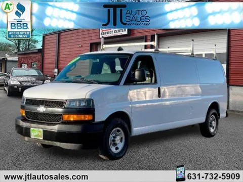 White 2018 Chevrolet Express Cargo Van RWD 2500 155 for sale in Selden, NY