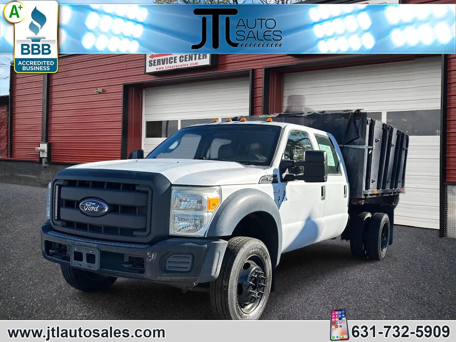 White 2014 Ford Super Duty F-450 DRW 2WD Crew Cab 176 WB 60 CA XL for sale in Selden, NY