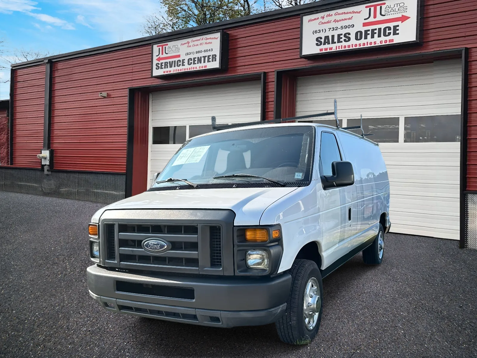 White 2012 Ford Econoline Cargo Van E-150 Commercial for sale in Selden, NY