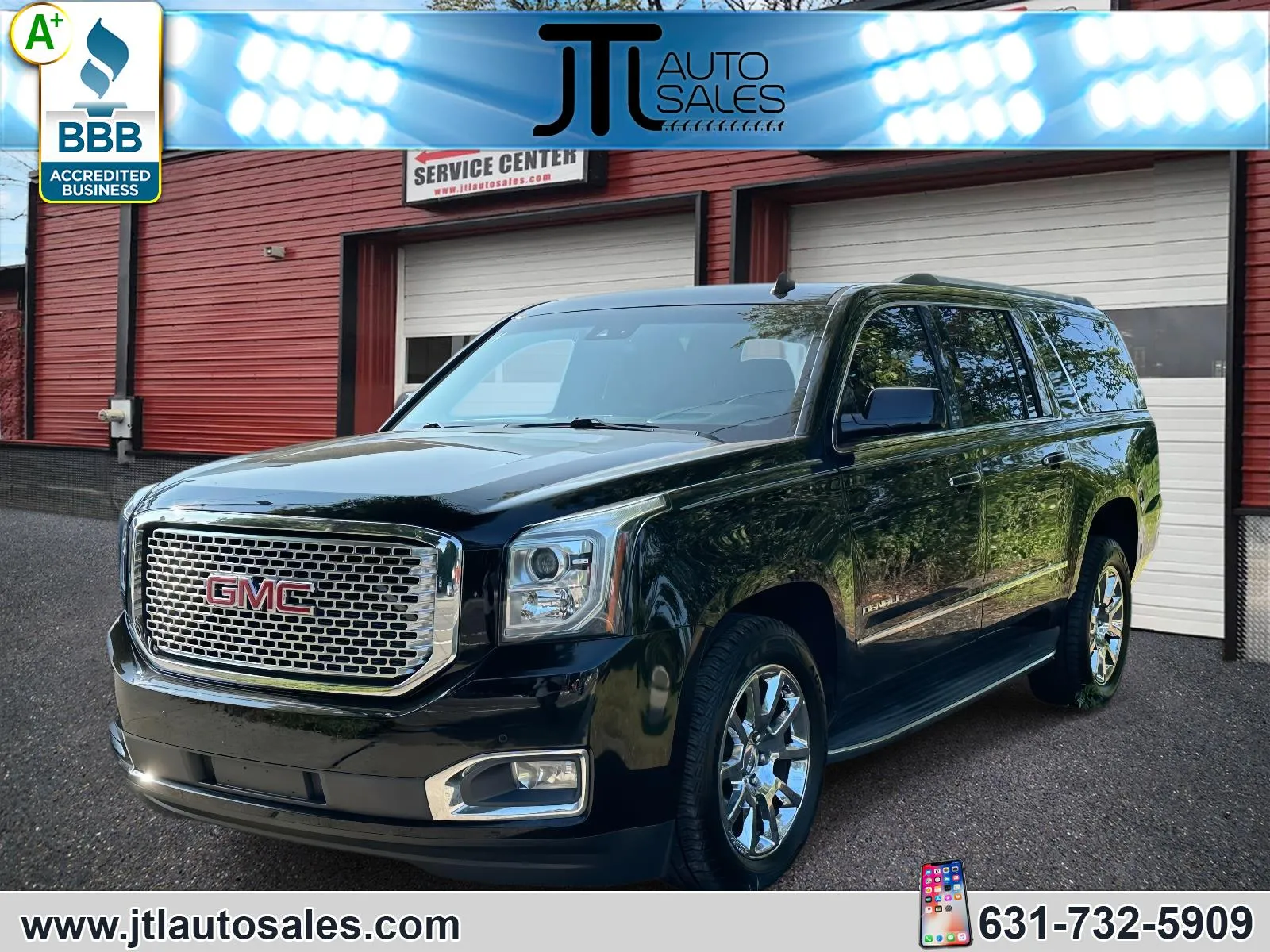 Black 2015 GMC Yukon XL 4WD 4dr Denali for sale in Selden, NY
