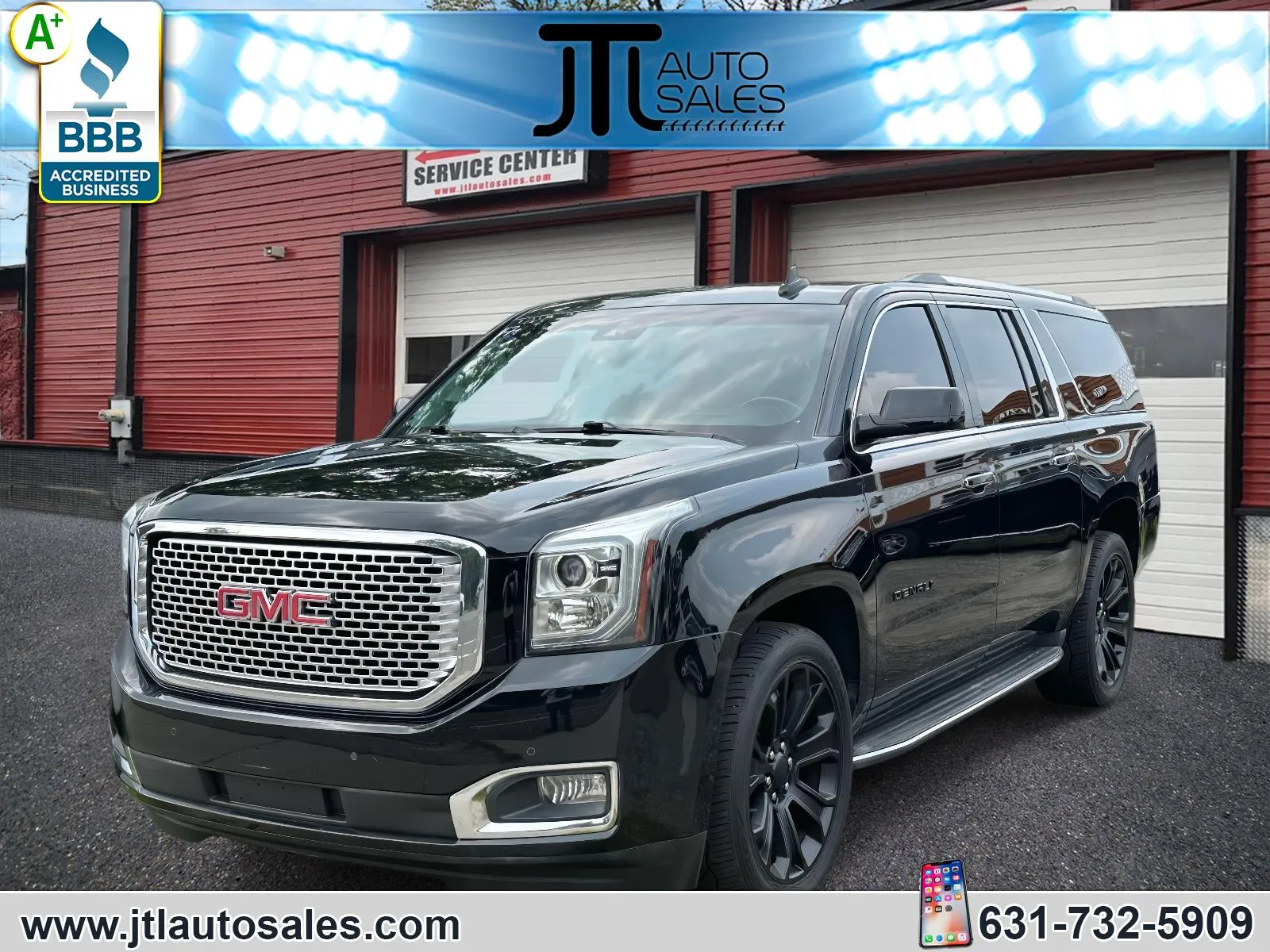 Black 2016 GMC Yukon XL 4WD 4dr Denali for sale in Selden, NY