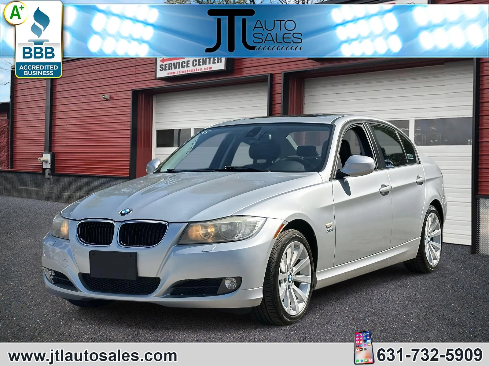 Silver 2011 BMW 3 Series 4dr Sdn 328i xDrive AWD SULEV for sale in Selden, NY