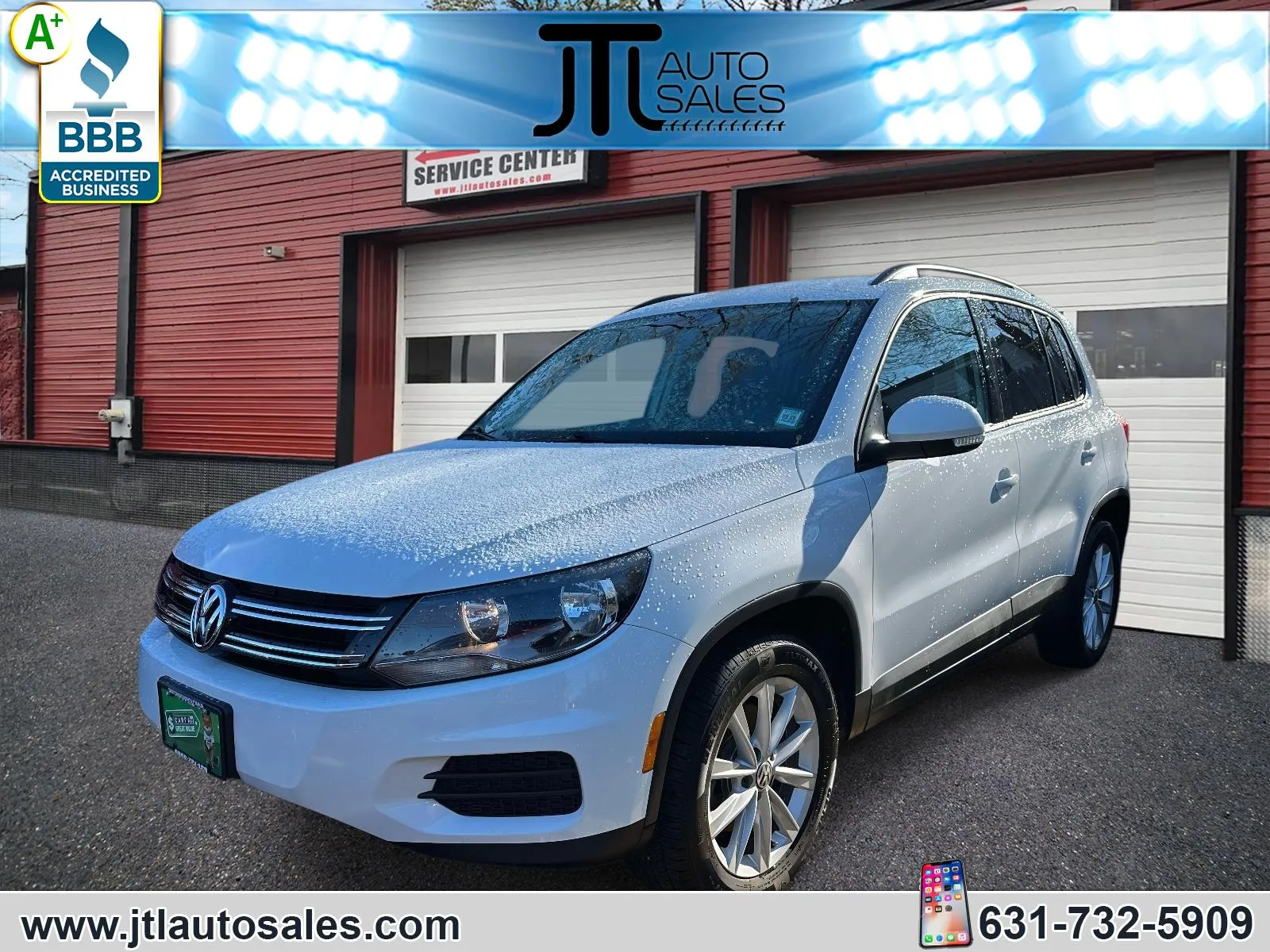 White 2017 Volkswagen Tiguan 2.0T S 4MOTION for sale in Selden, NY
