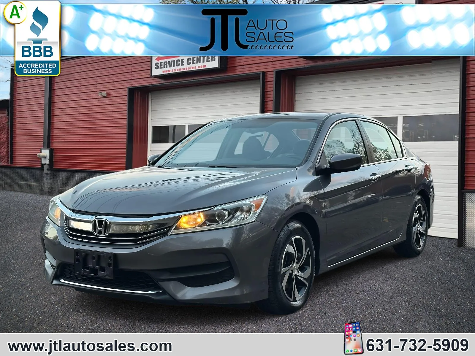 Gray 2016 Honda Accord Sedan 4dr I4 CVT LX for sale in Selden, NY