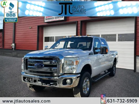 White 2013 Ford Super Duty F-250 SRW 4WD Crew Cab 156 Lariat for sale in Selden, NY