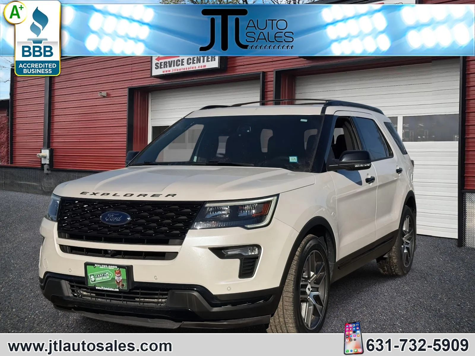 White 2018 Ford Explorer Sport 4WD for sale in Selden, NY