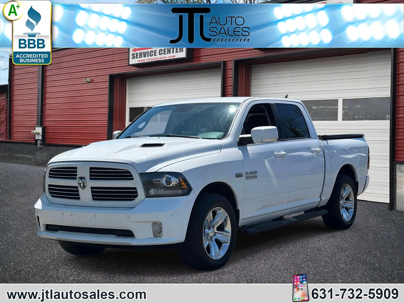 White 2015 Ram 1500 4WD Crew Cab 140.5 Sport for sale in Selden, NY