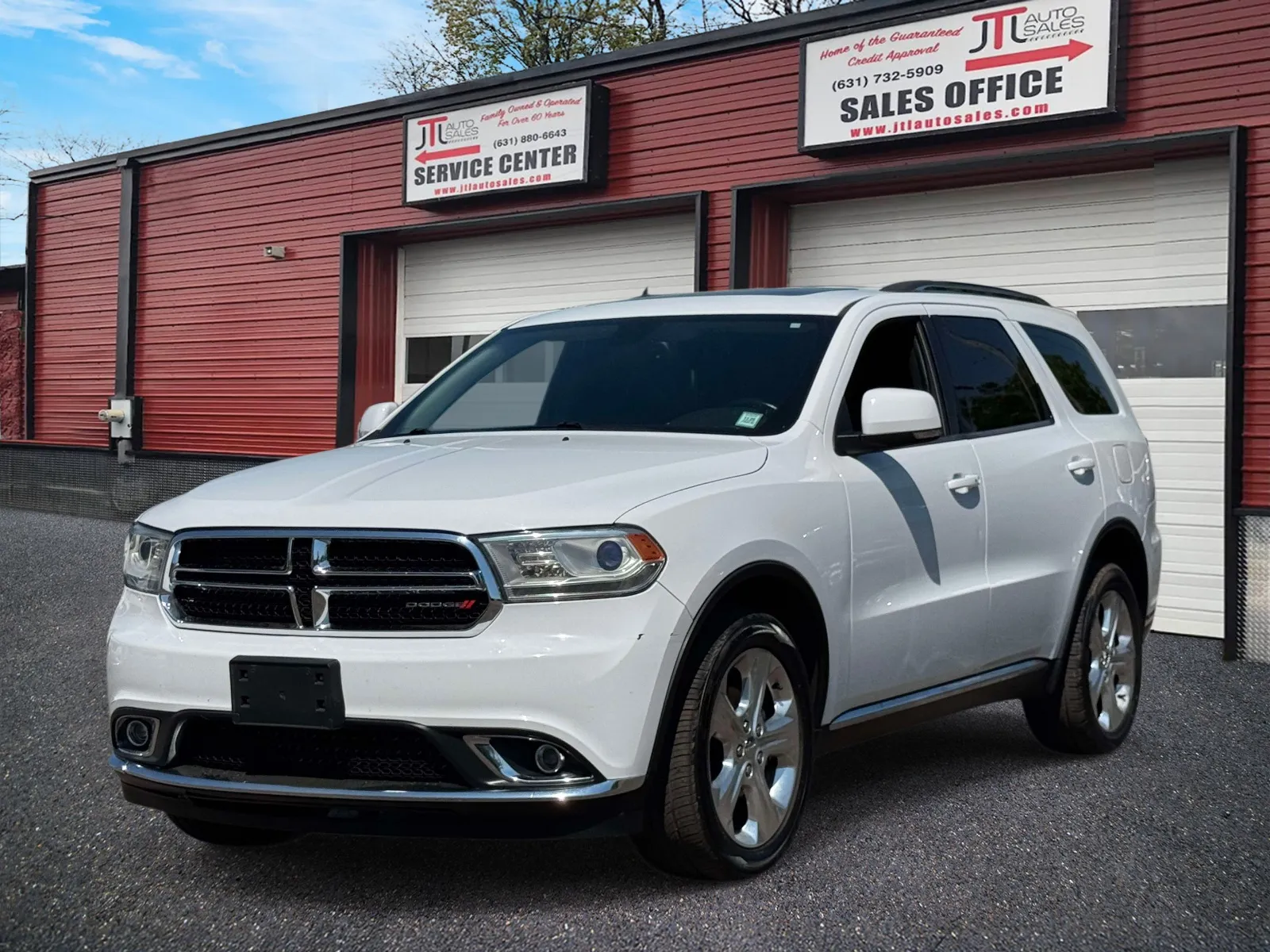 White 2015 Dodge Durango AWD 4dr Limited for sale in Selden, NY