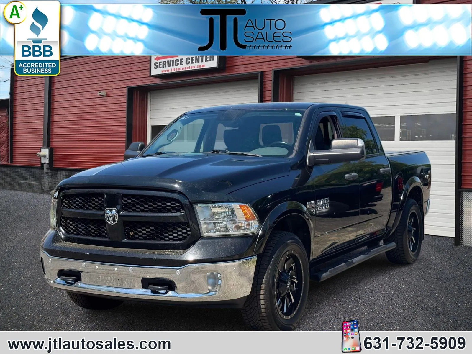 Black 2018 Ram 1500 Outdoorsman 4x4 Crew Cab 5'7 Box for sale in Selden, NY
