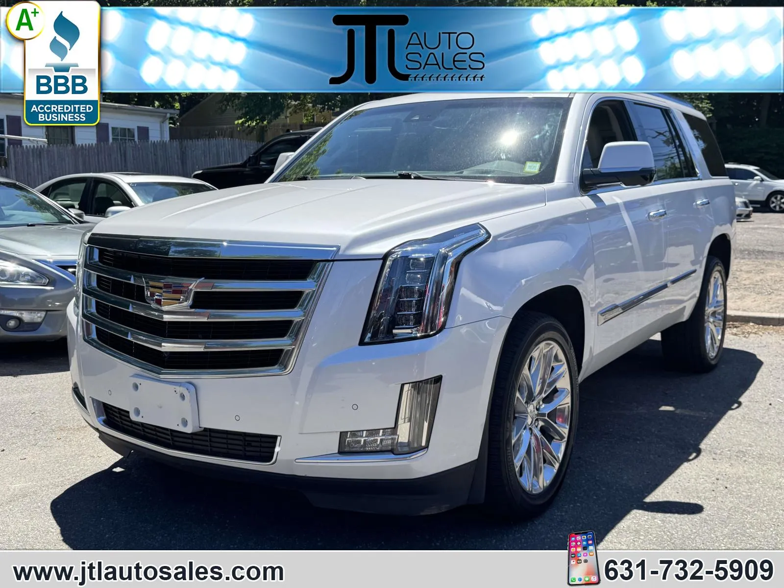 White 2016 Cadillac Escalade 4WD 4dr Luxury Collection for sale in Selden, NY