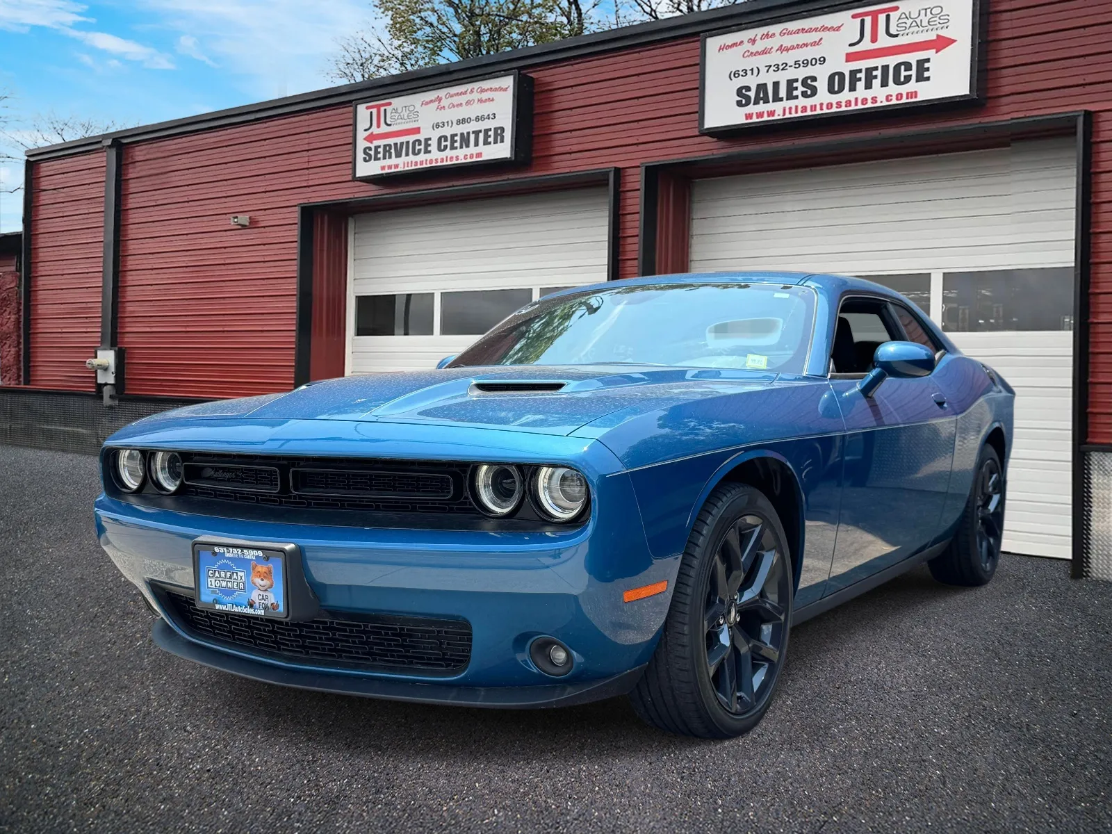 Blue 2020 Dodge Challenger SXT RWD for sale in Selden, NY