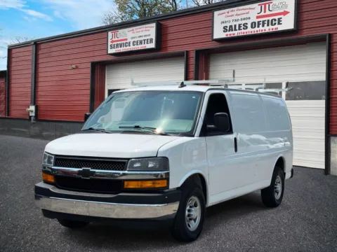 White 2018 Chevrolet Express Cargo Van RWD 2500 135 for sale in Selden, NY