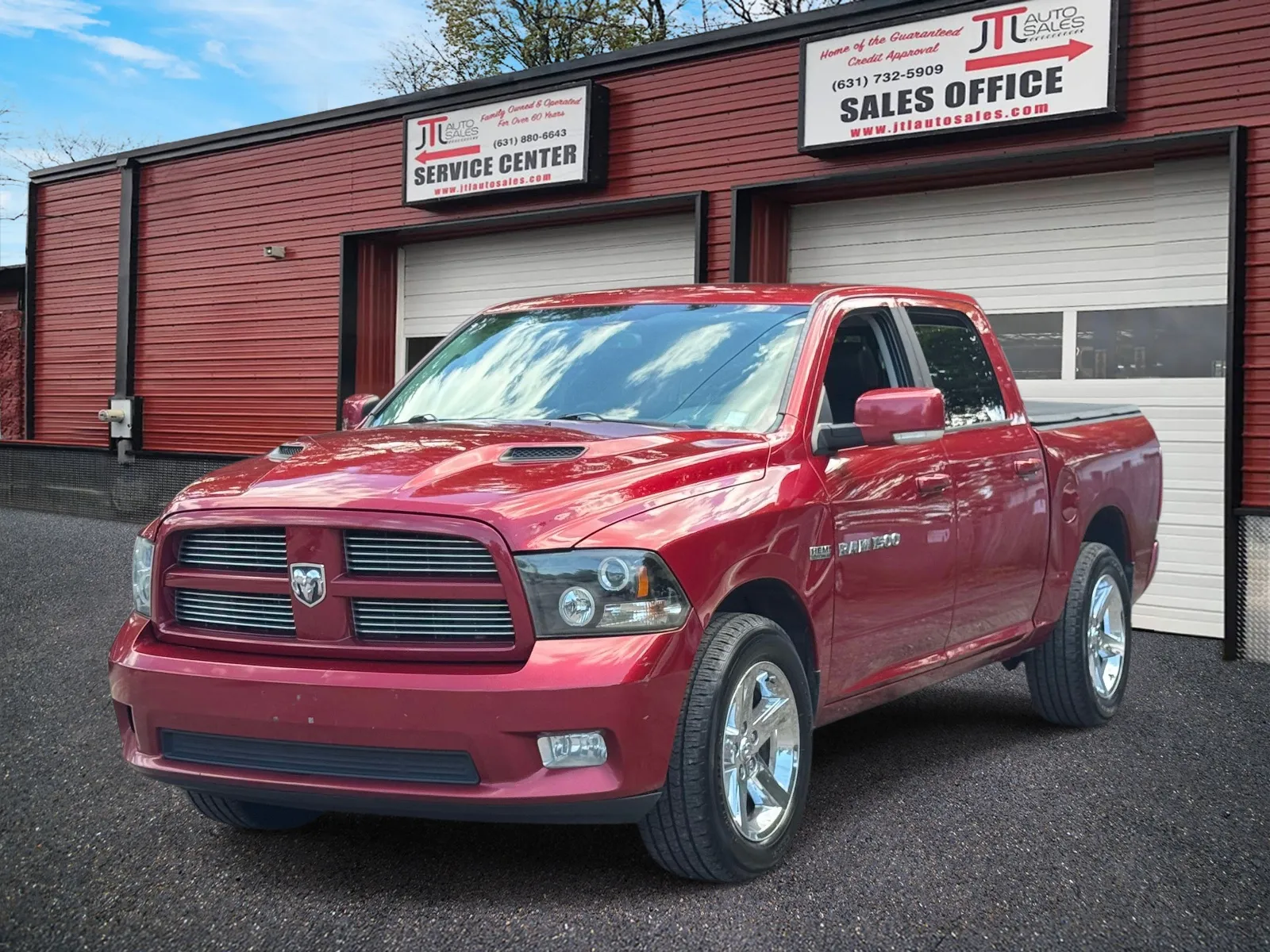 Red 2012 Ram 1500 4WD Crew Cab 140.5 Sport for sale in Selden, NY