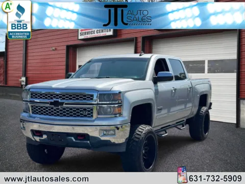 Silver 2015 Chevrolet Silverado 1500 4WD Crew Cab 143.5 LTZ w/1LZ for sale in Selden, NY