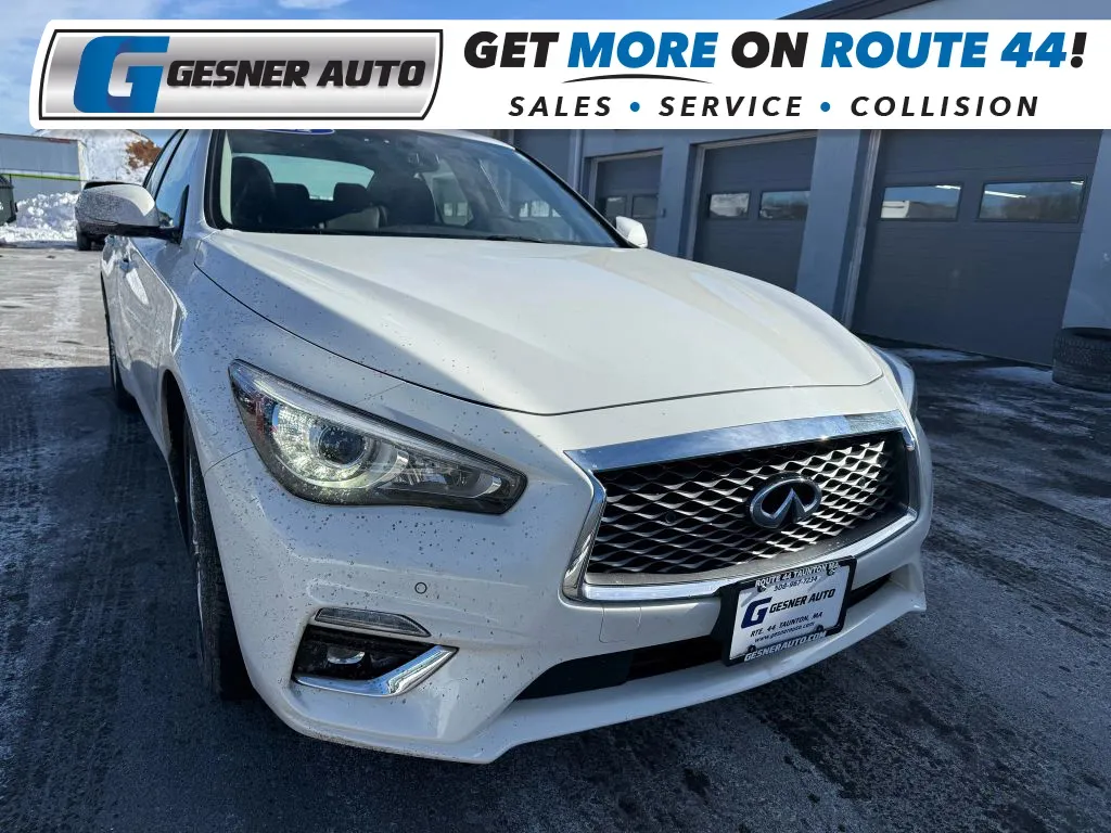 White 2021 INFINITI Q50 LUXE Sedan 4D for sale in Taunton, MA