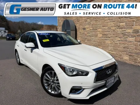 White 2021 INFINITI Q50 LUXE Sedan 4D for sale in Taunton, MA