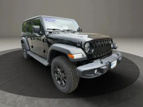 Photos of 2021 Jeep Wrangler Unlimited Willys Sport Utility 4D for sale in Taunton, MA at Gesner Auto