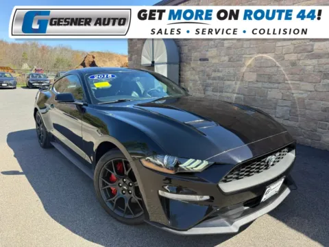 Black 2018 Ford Mustang EcoBoost Premium Coupe 2D for sale in Taunton, MA
