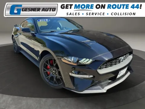 Black 2018 Ford Mustang EcoBoost Premium Coupe 2D for sale in Taunton, MA