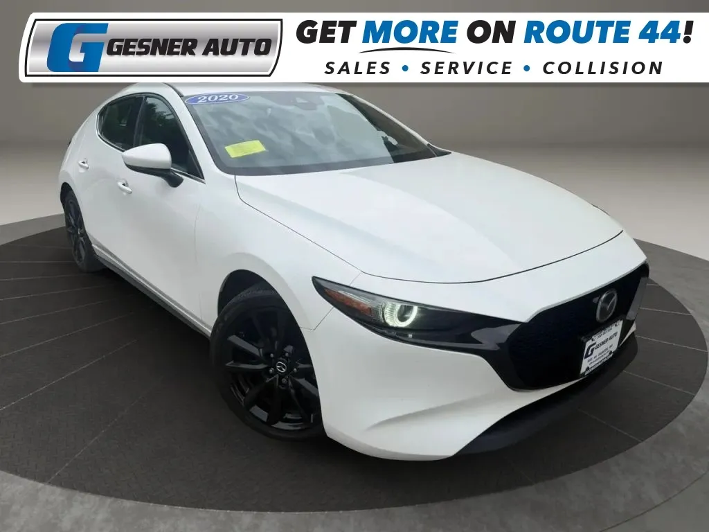 White 2020 MAZDA MAZDA3 Premium Hatchback 4D for sale in Taunton, MA