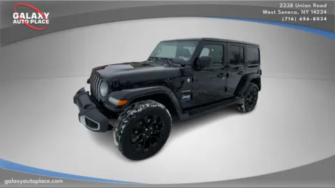 Black 2021 Jeep Wrangler 4xe Unlimited Sahara for sale in West Seneca, NY