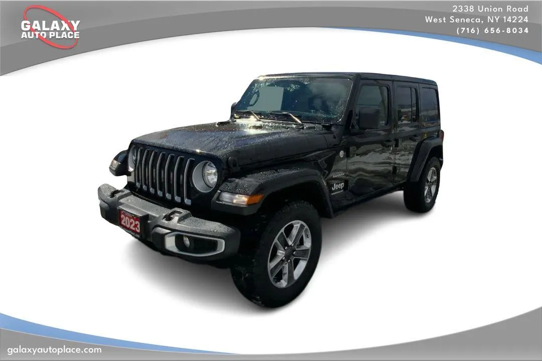 Black 2023 Jeep Wrangler Sahara for sale in West Seneca, NY