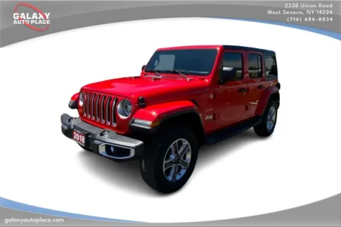 Red 2018 Jeep Wrangler Unlimited Sahara for sale in West Seneca, NY