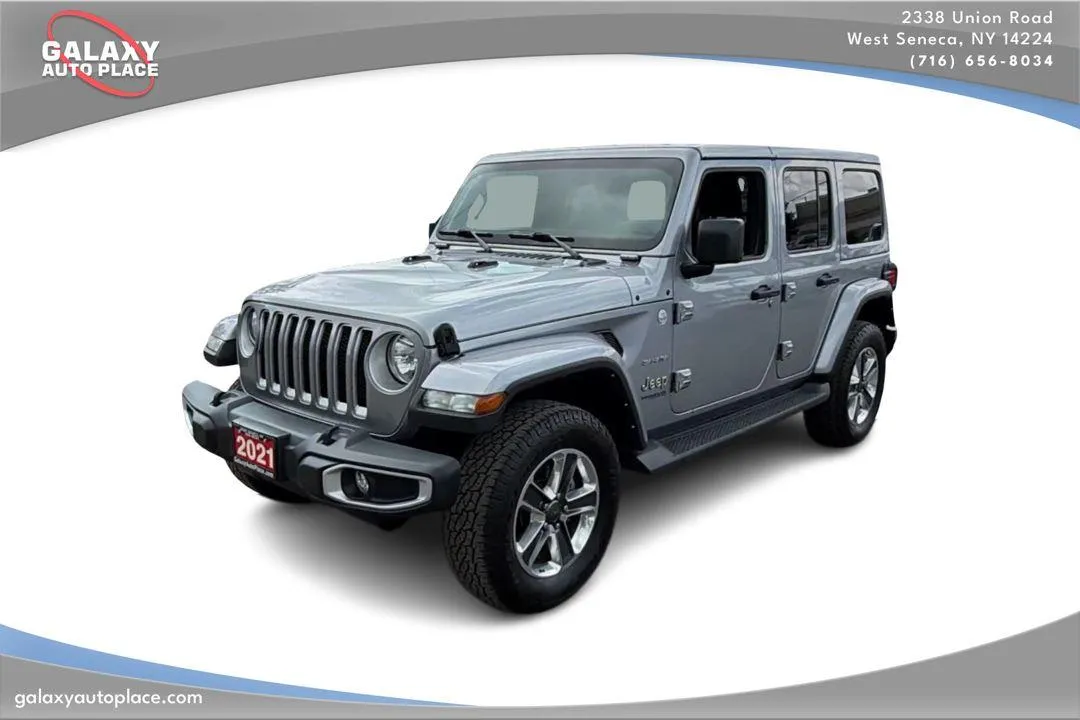 Silver 2021 Jeep Wrangler Unlimited Sahara for sale in West Seneca, NY