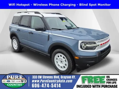 Gray 2025 Ford Bronco Sport Heritage for sale in Grayson, KY