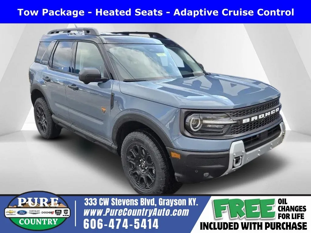 Gray 2025 Ford Bronco Sport Badlands for sale in Grayson, KY