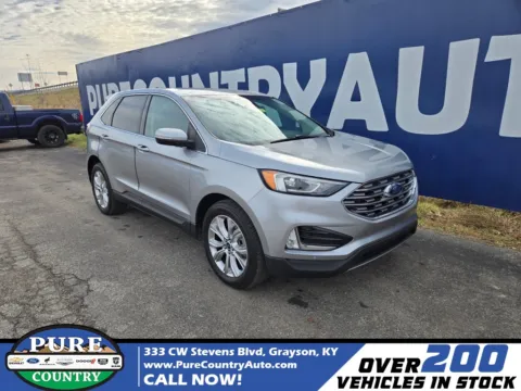Silver 2021 Ford Edge Titanium for sale in Grayson, KY