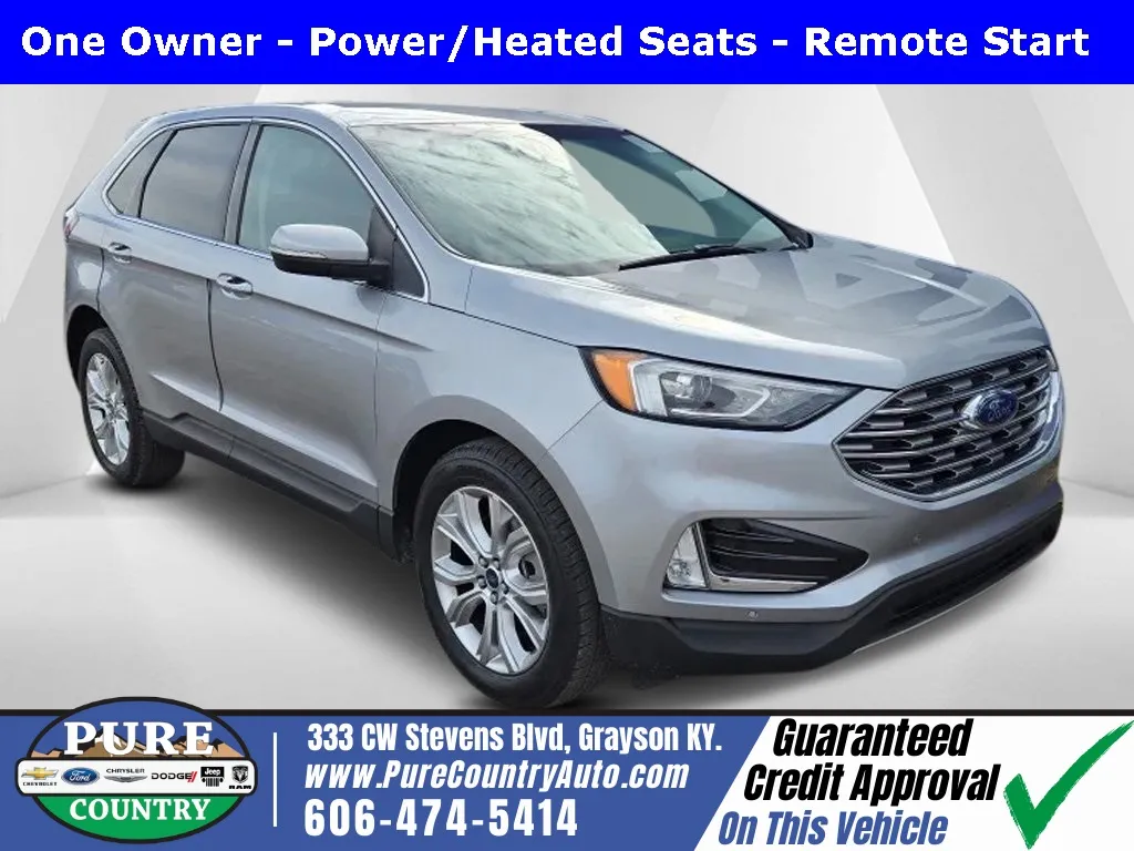 Silver 2021 Ford Edge Titanium for sale in Grayson, KY
