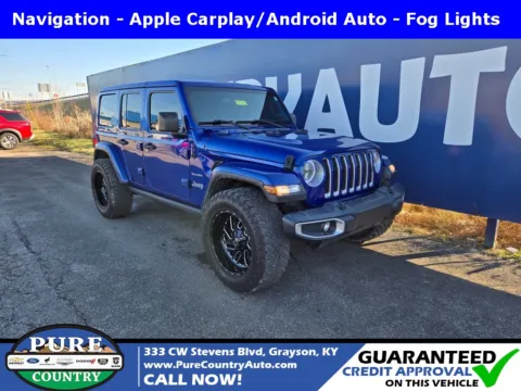 Blue 2018 Jeep Wrangler Unlimited Sahara for sale in Grayson, KY