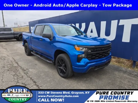 Blue 2023 Chevrolet Silverado 1500 Custom for sale in Grayson, KY
