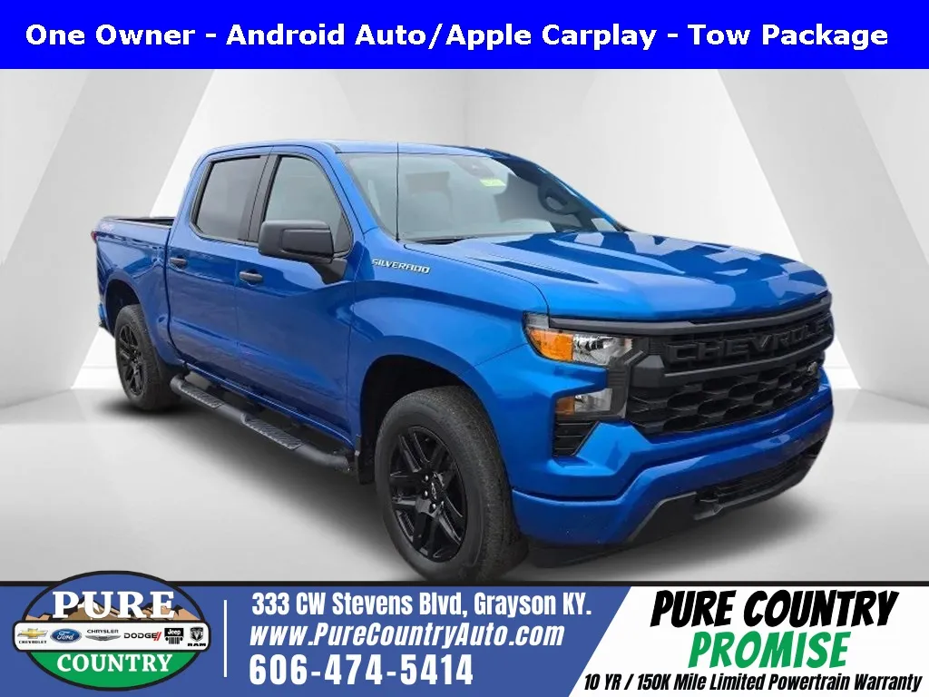 Blue 2023 Chevrolet Silverado 1500 Custom for sale in Grayson, KY