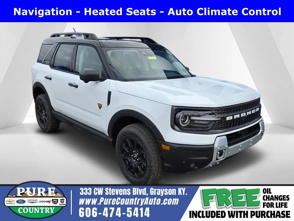 White 2025 Ford Bronco Sport Badlands for sale in Grayson, KY