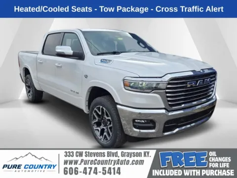 White 2026 Ram 1500 Laramie for sale in Grayson, KY
