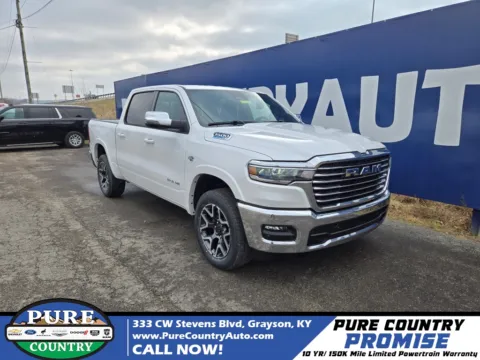 White 2026 Ram 1500 Laramie for sale in Grayson, KY
